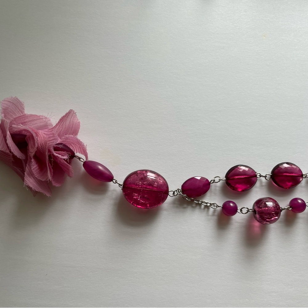 Pink statement necklace - Picture 8 of 9